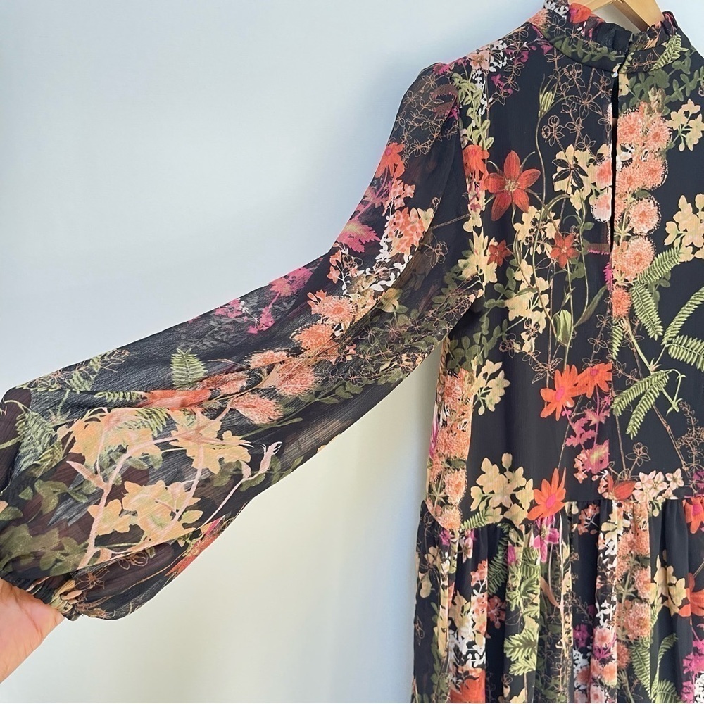 Melonie T Floral Ruffle Dress Size 6 | Whimsigoth‎ Fairycore Sheer Sleeve Dress - Picture 6 of 15